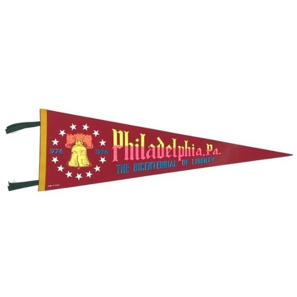 Vintage Philadelphia, Pennsylvania The Bicentennial of Liberty Pennant Flag
